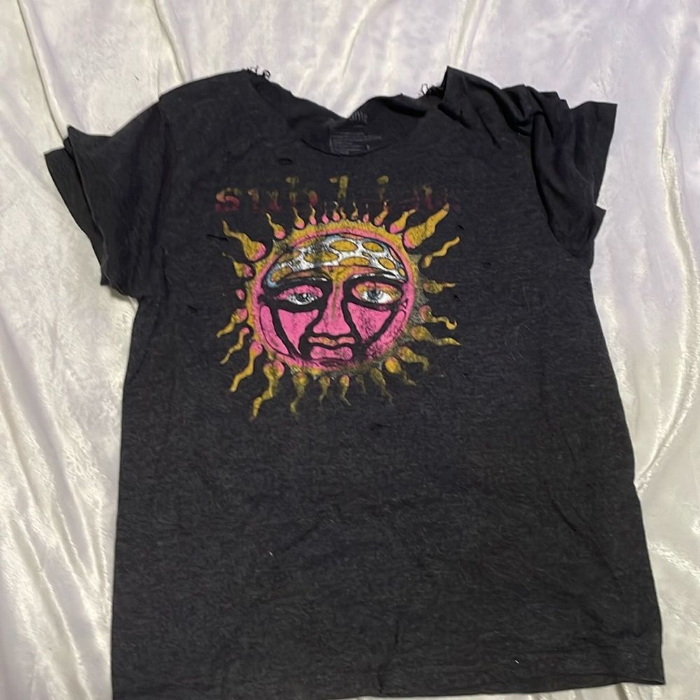 dark grey t-shirt